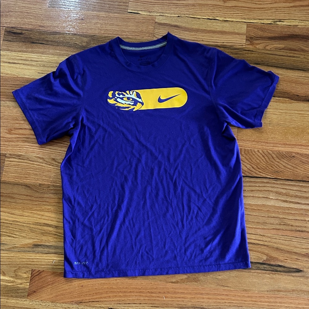 Nike LSU Purple and Yellow Graphic Tee